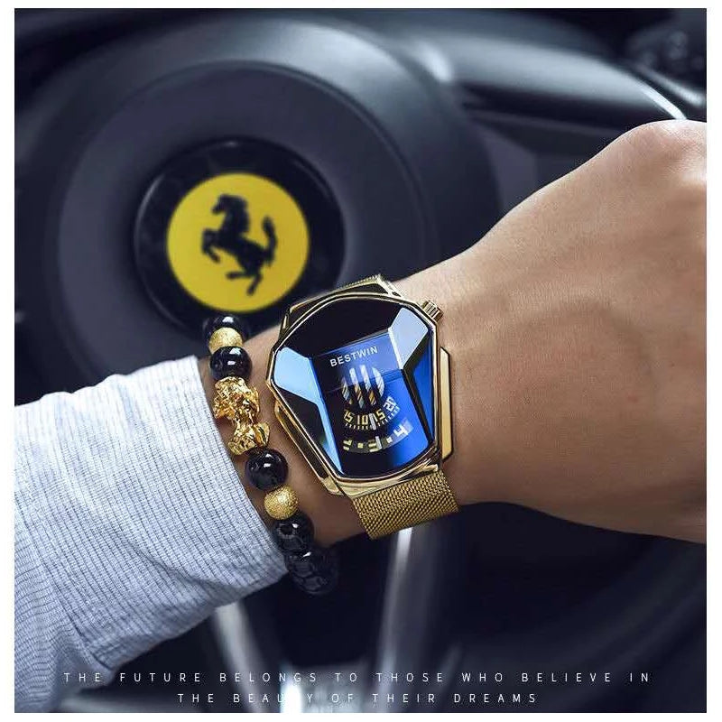 Unique Luxury Men's Stainless Steel Wrist Watch